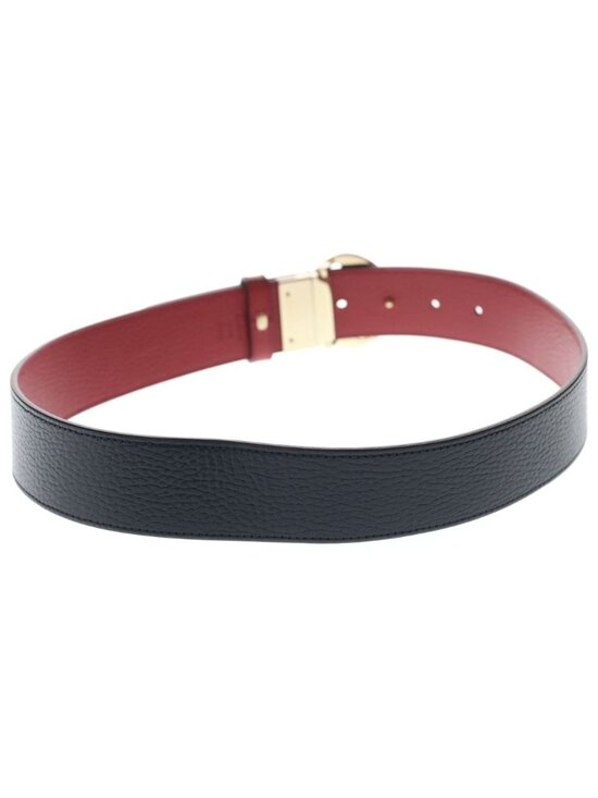 Gucci GG Buckle Reversible Leather Belt Gold Black main image 4